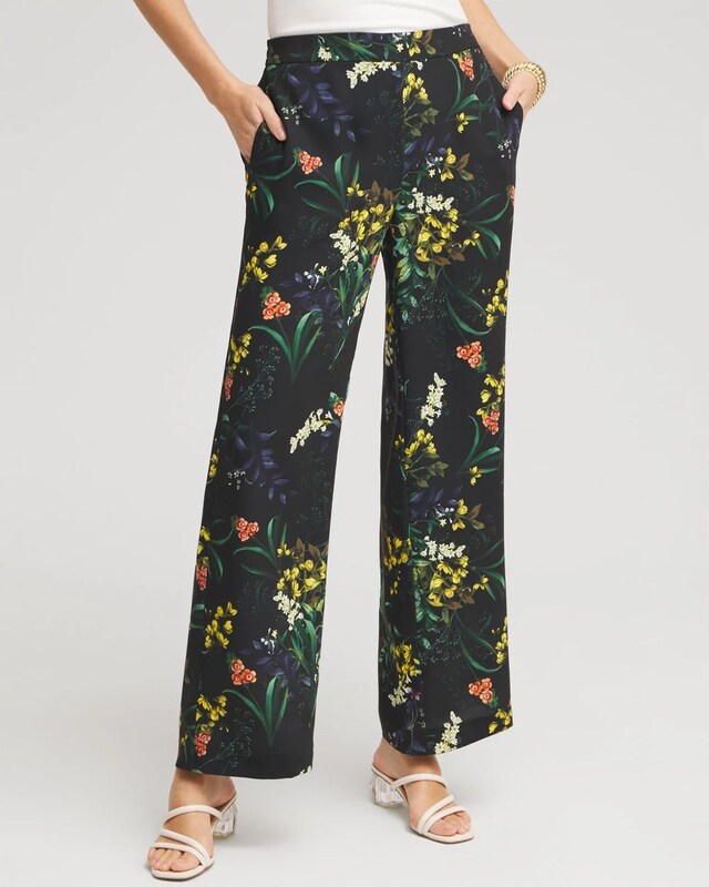 Floral Wide Leg Soft Pants
